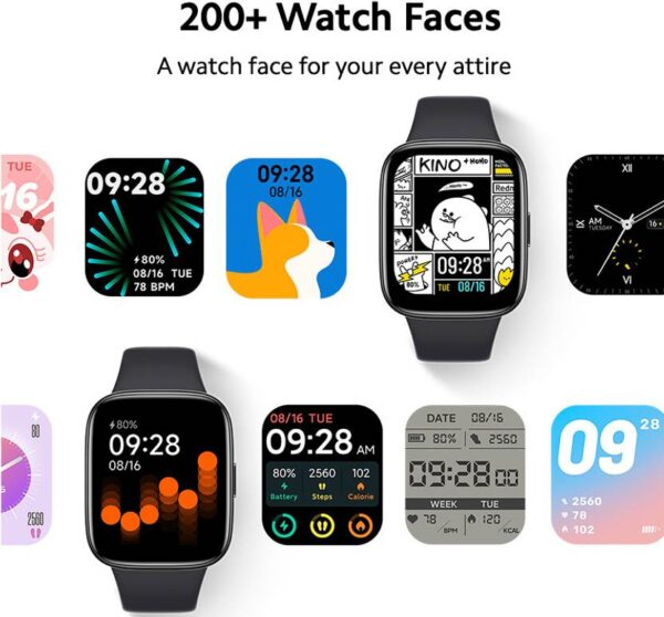 REDMI Watch 3 Active Bluetooth Calling 1.83" Screen, Upto 12 Days Battery Life Smartwatch  (Charcoal Black Strap, Free Size) - Image 5
