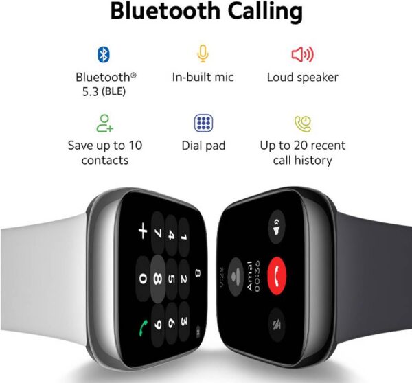 REDMI Watch 3 Active Bluetooth Calling 1.83" Screen, Upto 12 Days Battery Life Smartwatch  (Charcoal Black Strap, Free Size) - Image 7