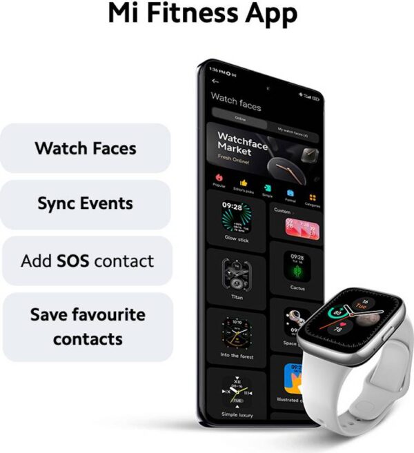 REDMI Watch 3 Active Bluetooth Calling 1.83" Screen, Upto 12 Days Battery Life Smartwatch  (Charcoal Black Strap, Free Size) - Image 8